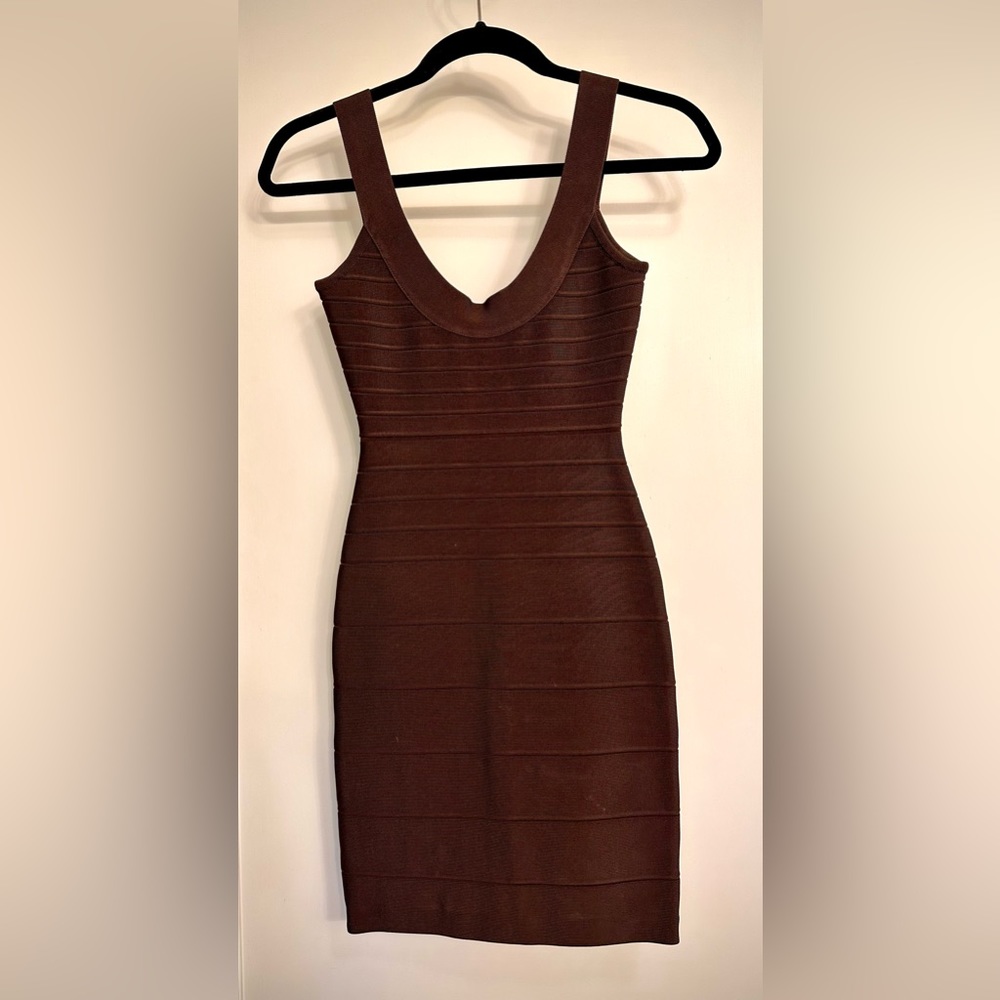 Herve Leger Scoop Neck Dress